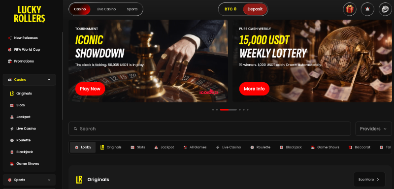 LuckyRollers crypto casino